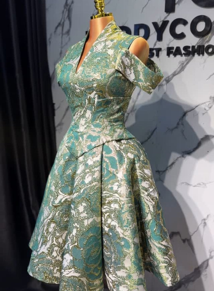 Classy Maya Brocade Dress