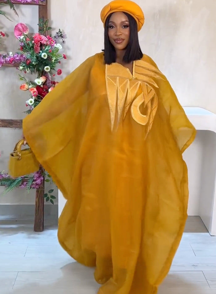 Golden HALIMA BUBU DRESS + Turban