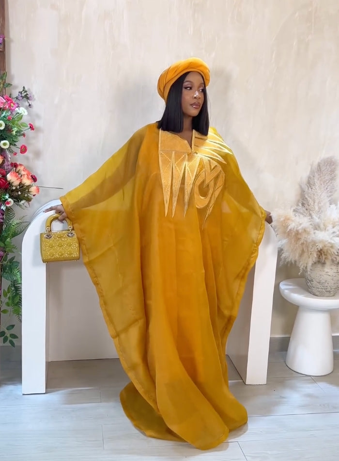 Golden HALIMA BUBU DRESS + Turban
