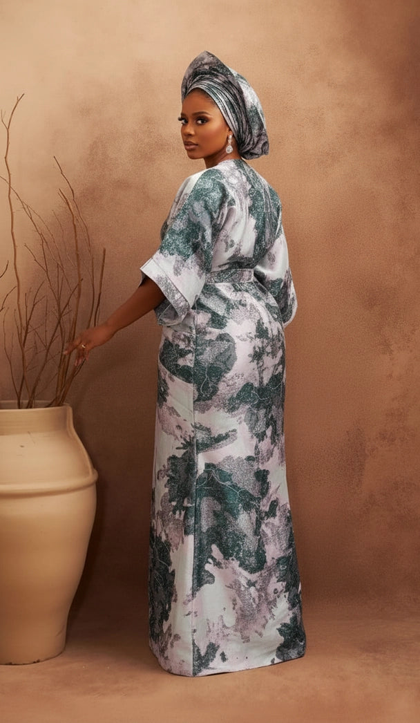 Regal Zahara Gown / African wedding, African Brocade Style, Rich Aunty