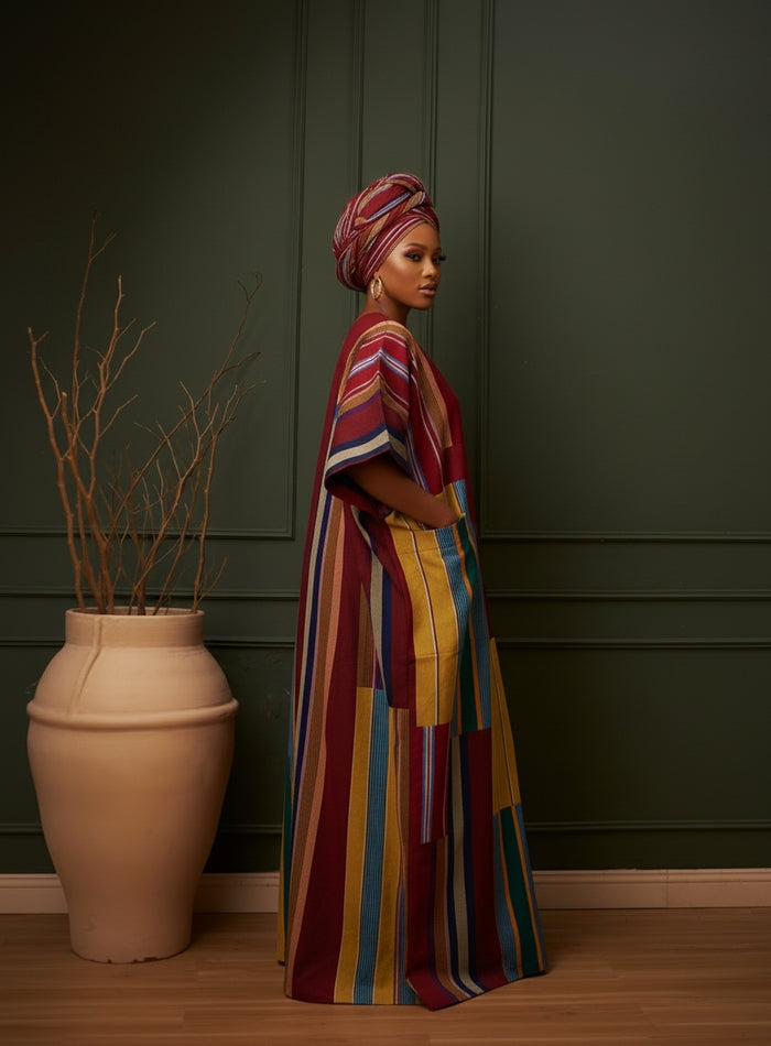 Aso Oke Boubou Dress