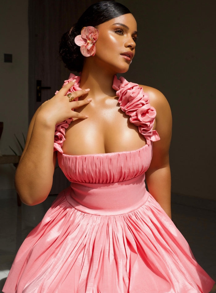 Bubblegum Playful Ruffle Dress